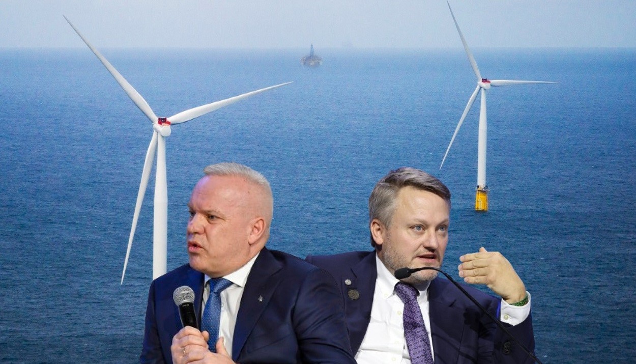 Ο CEO της Equinor, Anders Opedal αριστερά και ο CEO της BP,Μάρεϊ Αουχίνκλος δεξιά/ EPA/NOUSHAD THEKKAYIL/ EPA/ALI HAIDER/ EPA/Ole Berg-Rusten NORWAY OUT/energygame.gr