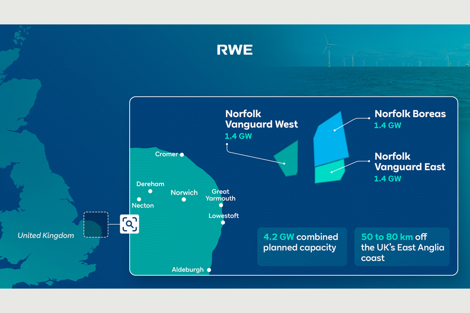 Τα τρία έργα υπερακτιων αιολικών που εξαγόρασε η RWE ©https://www.rwe.com/