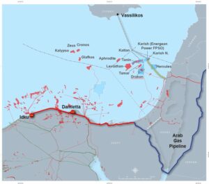 Οι άδειες της Energean στην Ανατολική Μεσόγειο και οι πιθανές οδεύσεις © Energean