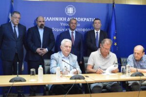 Ηγεσία του Υπουργείου Υποδμών και Μεταφορών © Υπουργείο Υποδομών και Μεταφορών