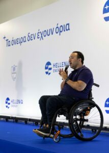 Ο Πρόεδρος της  Ελληνικής Παραολυμπιακής Επιτροπής κ. Γιώργος Καπελλάκης © HELLENiQ ENERGY